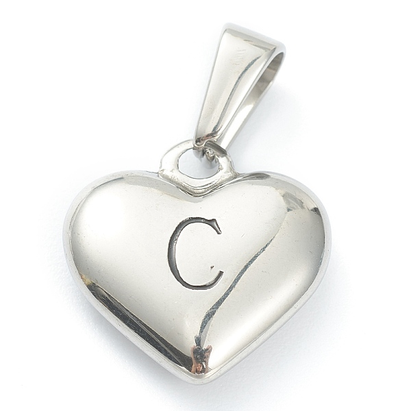 

PandaHall 304 Stainless Steel Pendants, Heart with Black Letter, Stainless Steel Color, Letter.C, 16x16x4.5mm, Hole: 7x3mm 304 Stainless...