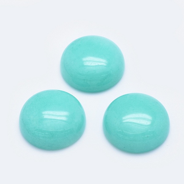 

PandaHall Natural Jade Cabochons, Half Round, Dyed, 19.5~20x6~7mm Other Jade Half Round