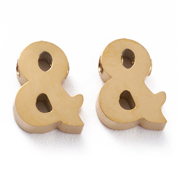 

PandaHall Ion Plating(IP) 304 Stainless Steel Charms, Mark &, Golden, 10x7.7x3mm, Hole: 1.6mm 304 Stainless Steel Symbol