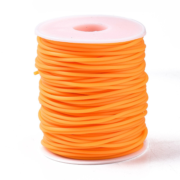 

PandaHall Hollow Pipe PVC Tubular Synthetic Rubber Cord, Wrapped Around White Plastic Spool, Orange, 3mm, Hole: 1.5mm, about 27.34 yards...