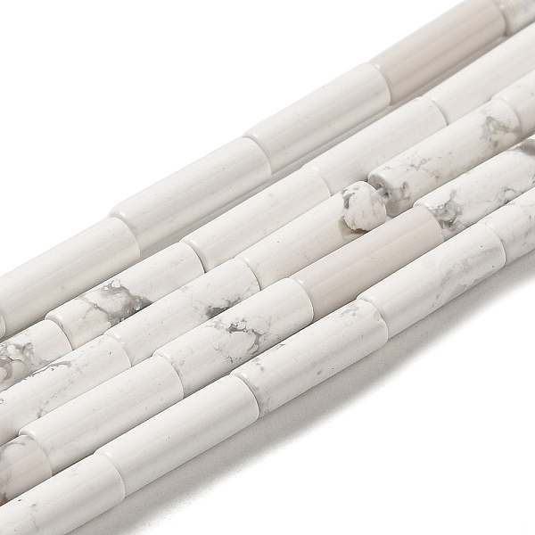 

PandaHall Synthetic Howlite Beads Strands, Column, 13x4mm, Hole: 1~1.2mm, about 30pcs/strand, 15.16''~15.35''(38.5~39cm) Howlite Column