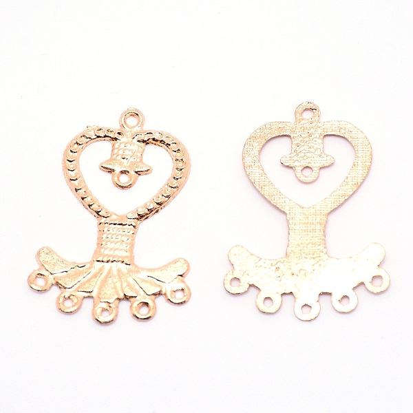 

PandaHall Alloy Chandelier Components Links, Heart, Light Gold, 40x27.5x1mm, Hole: 1.5mm Alloy Heart