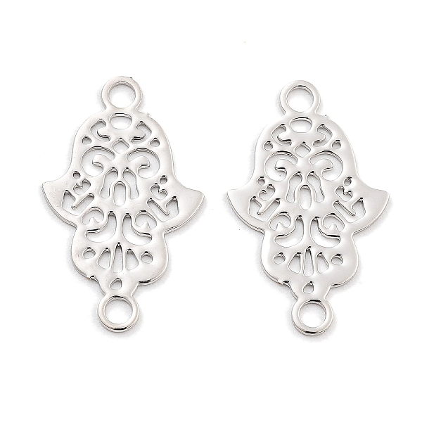 

PandaHall Long-Lasting Plated Brass Links Connector Charms, Religion Hollow Hamsa Hand, Platinum, 18.5x11x0.3mm, Hole: 1.6mm Brass Hamsa...