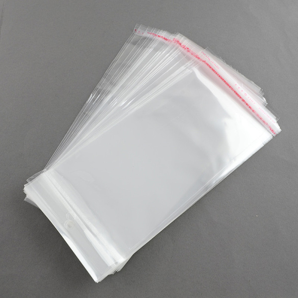 

PandaHall OPP Cellophane Bags, Rectangle, Clear, 24x11cm, Unilateral Thickness: 0.035mm, Inner Measure: 19x11cm OPP Cellophane Clear