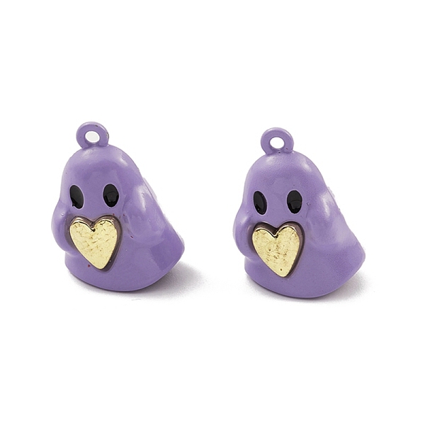 

PandaHall Spray Painted Alloy Pendants, Long-Lasting Plated, Lead Free & Cadmium Free, Ghost with Heart, Purple, 21x15x10.5mm, Hole: 1.5mm...