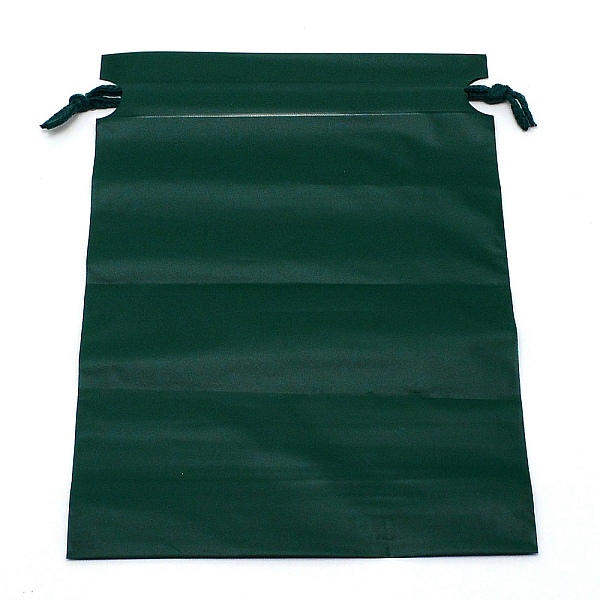 

PandaHall Rectangle Plastic Frosted Drawstring Gift Bags, with Cotton Cord, for Daily Supplies Storage, Dark Slate Gray, 28.5x20.8x0.15cm...