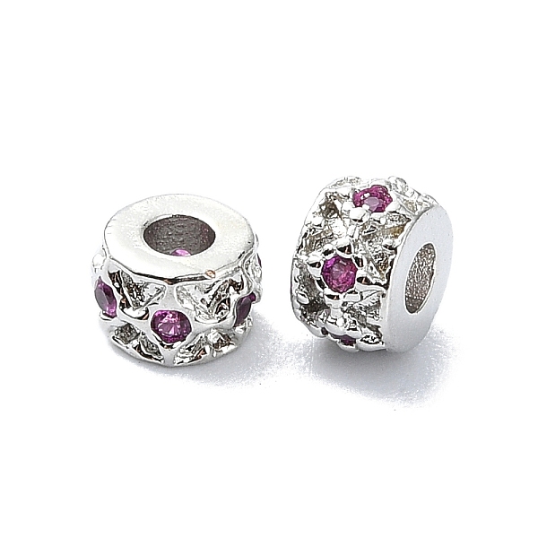 

PandaHall Rack Plating Brass Micro Pave Clear Cubic Zirconia Beads, Long-Lasting Plated, Lead Free & Cadmium Free, Column, Purple, Platinum...