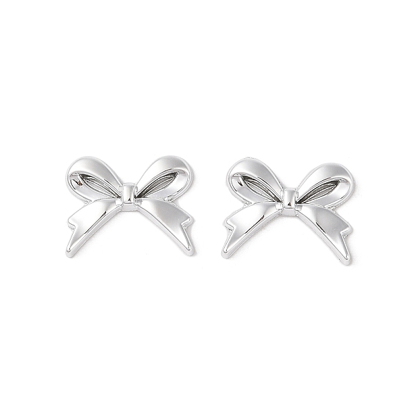 

PandaHall CCB Plastic Cabochons, Bowknot, Platinum, 17x21x4mm Plastic Bowknot