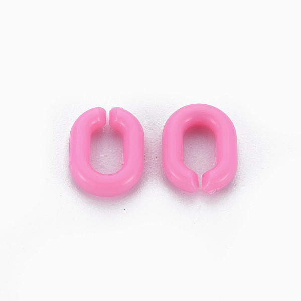 

PandaHall Opaque Acrylic Linking Rings, Quick Link Connectors, For Jewelry Chains Making, Oval, Hot Pink, 10x7.5x2.5mm, Hole: 3x5.5mm...