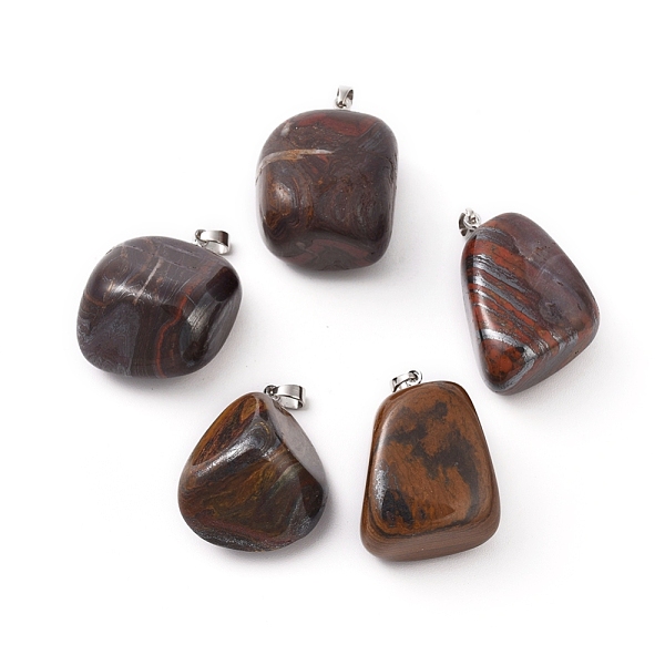 Natural Tiger Iron Pendants