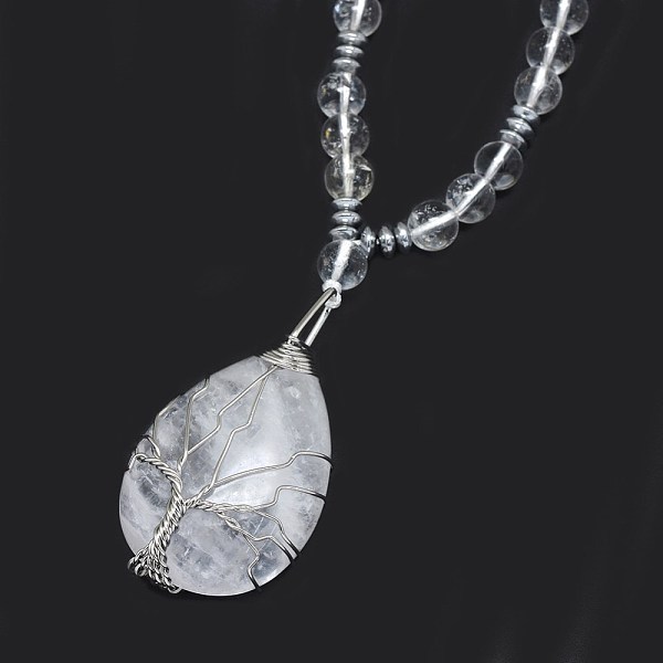 Natural Quartz Crystal Pendant Necklaces
