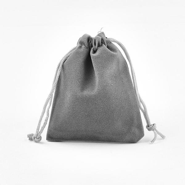 

PandaHall Rectangle Velvet Pouches, Gift Bags, Gray, 12x10cm Velvet Gray