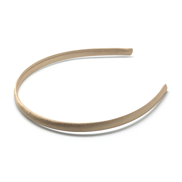 

PandaHall Plain Plastic Hair Band Findings, No Teeth, Covered with Cloth, Peru, 120mm, 9.5mm Plastic Brown