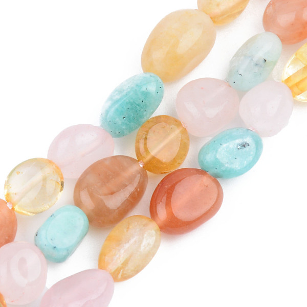 

PandaHall Natural Mixed Gemstone Beads Strands, Tumbled Stone, Nuggets, 5~13x5~10x3~8mm, Hole: 1mm, about 40~60pcs/strand, 14.57 inch~15.74...