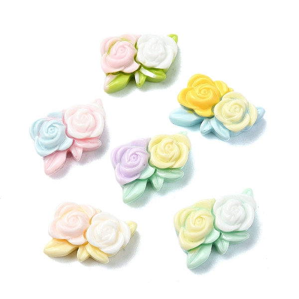 

PandaHall Macaron Color Opaque Resin Decoden Cabochons, Mixed Color, Flower, 8x11x5mm Resin Flower Multicolor