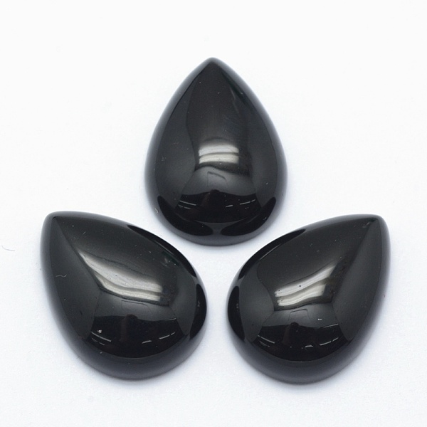 

PandaHall Natural Obsidian Cabochons, Teardrop, 25x18x7mm Obsidian Teardrop