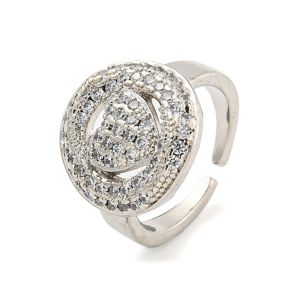 

PandaHall Real Platinum Plated Brass Micro Pave Clear Cubic Zirconia Cuff Rings, Open Rings for Women, Heart, Adjustable Brass+Cubic...