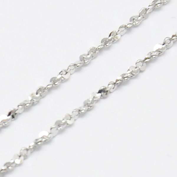 

PandaHall Rhodium Plated 925 Sterling Silver Necklaces, with Spring Ring Clasps, Platinum, 18 inch Sterling Silver