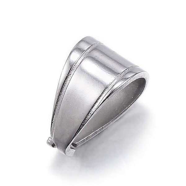 

PandaHall 304 Stainless Steel Snap on Bails, Stainless Steel Color, 11x8x7mm 304 Stainless Steel