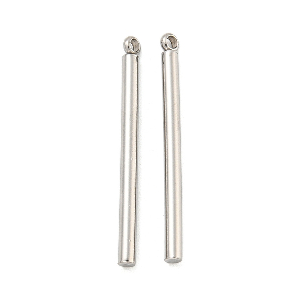 

PandaHall 304 Stainless Steel Pendants, Column Bar Charm, Stainless Steel Color, 27x2mm, Hole: 1.2mm 304 Stainless Steel Column