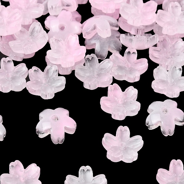 Bouchon à perle de verre transparent à dégradé de couleurs