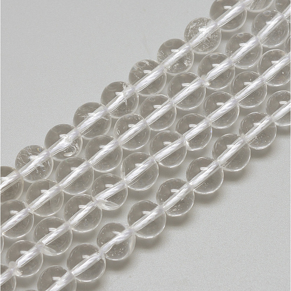 

PandaHall Natural Quartz Crystal Beads Strands, Rock Crystal Beads, Grade AB+, Round, 6~6.5mm, Hole: 1mm, about 63pcs/strand, 15.5 inch...