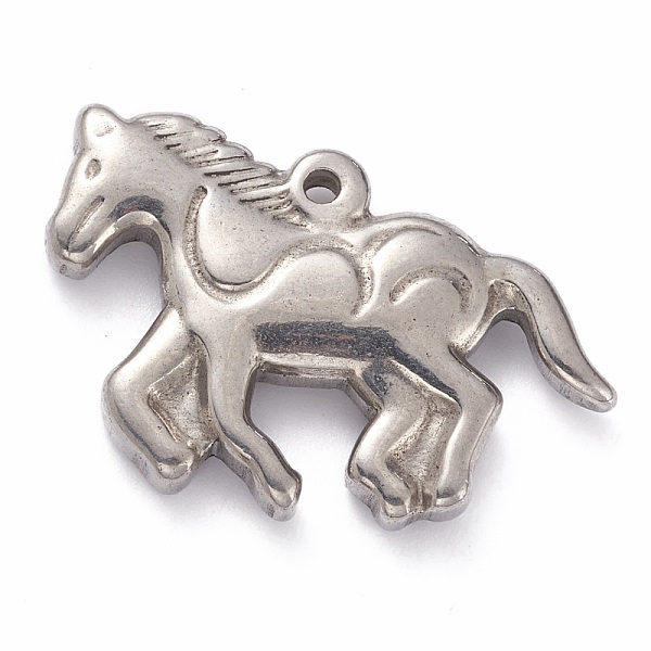 

PandaHall 304 Stainless Steel Pendants, Horse, Stainless Steel Color, 16x25x4mm, Hole: 1.5mm 304 Stainless Steel Horse