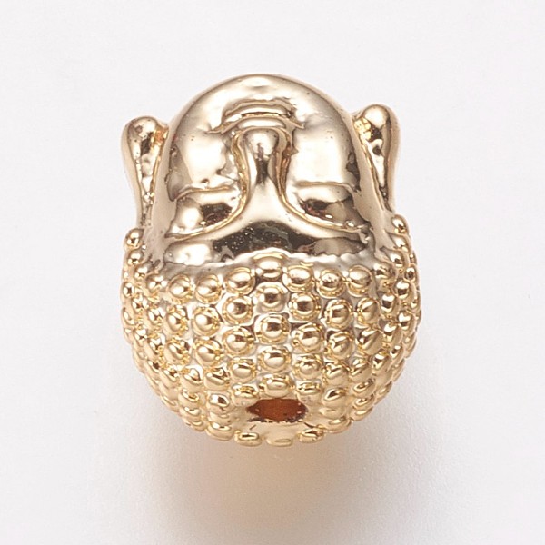 

PandaHall Brass Beads, Buddha Head, Golden, 11x9x8.5mm, Hole: 1.5mm Brass Others