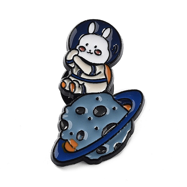 Rabbit Spaceman Enamel Pin