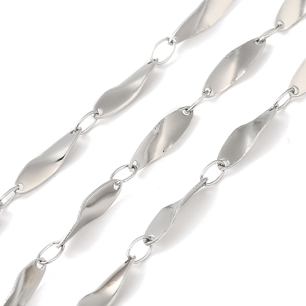 

PandaHall 304 Stainless Steel Twist Oval Link Chains, Soldered, with Spool, Stainless Steel Color, 12x3x0.4mm, 4x2.6x0.4mm 304 Stainless...