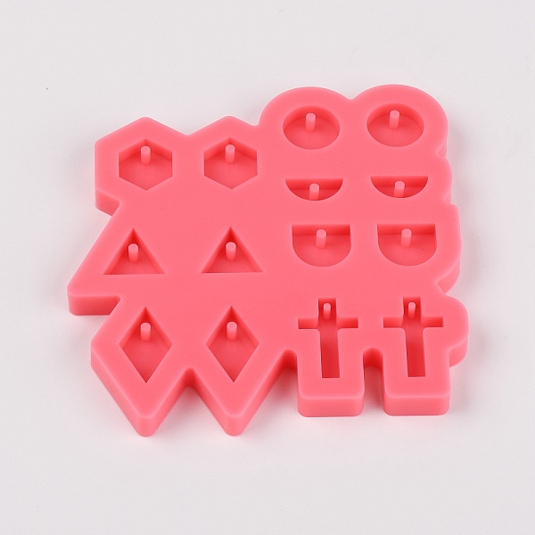 

PandaHall DIY Silicone Pendant Molds, Resin Casting Molds, For DIY UV Resin, Epoxy Resin Jewelry Making, Mixed Shapes, Salmon, 80x80x7mm..., Red