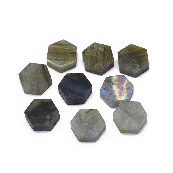 

PandaHall Natural Labradorite Cabochons, Hexagon, 9.5x11x4mm Labradorite Hexagon