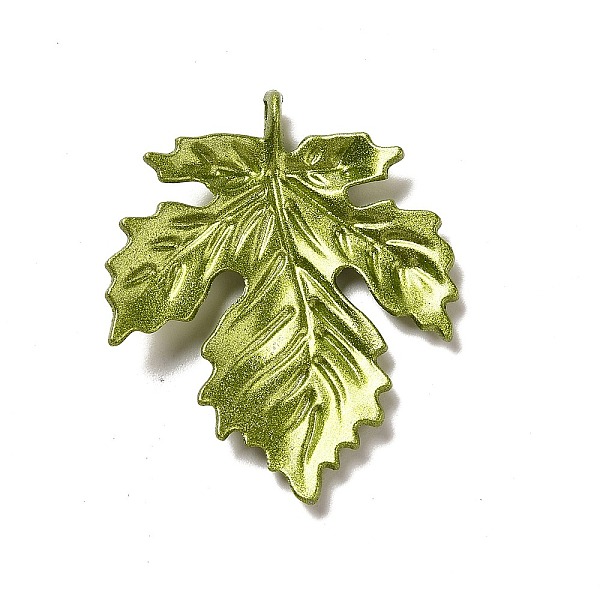 

PandaHall Painting Alloy Pendants, Leaf, Yellow Green, 31.5x29.5x4.5mm, Hole: 2mm Alloy Leaf