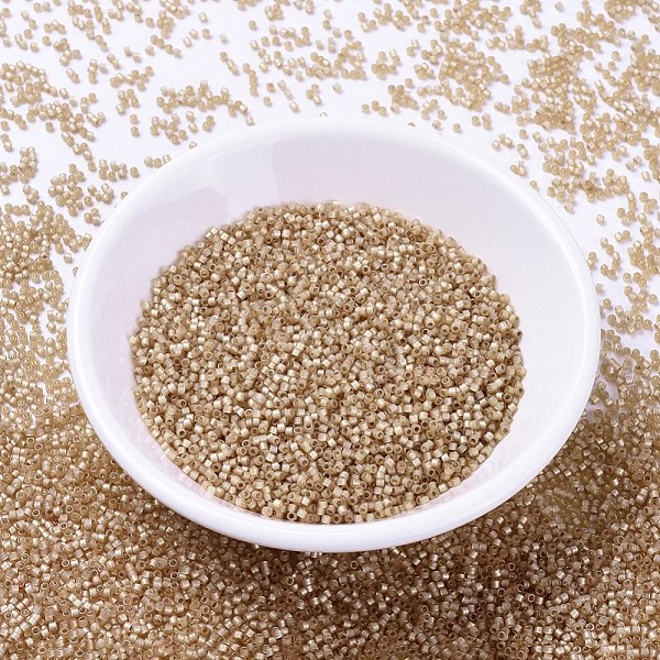 

PandaHall MIYUKI Delica Beads, Cylinder, Japanese Seed Beads, 11/0, (DB2177) Duracoat Semi-Frosted Silver Lined Dyed Mica, 1.3x1.6mm, Hole..., Brown