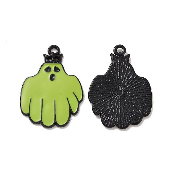 

PandaHall Halloween Theme Rack Plating Alloy Enamel Pendants, Ghost Charms, Electrophoresis Black, 31x22x1.7mm, Hole: 2mm Alloy+Enamel Ghost