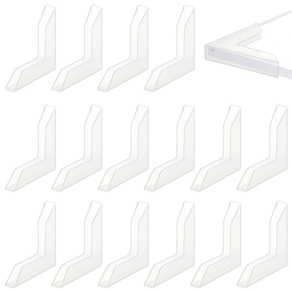

PandaHall BENECREAT 50PCS L-Shaped Corner Protectors, 1.7x1.7 inch Plastic Glass Safety Guard Bumpers for Tiles, Stones and Phoalbum Corners...
