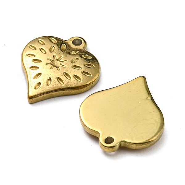 

PandaHall Ion Plating(IP) 316L Surgical Stainless Steel Pendants, Heart Charm, Real 18K Gold Plated, 18x18x3mm, Hole: 1.5mm 316L Surgical...