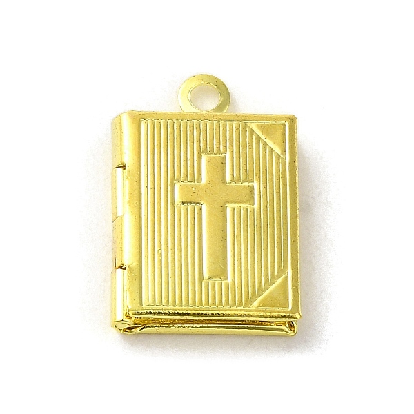 

PandaHall Rack Plating Brass Lcoket Pendants, Real 18K Gold Plated, Long-Lasting Plated, Cadmium Free & Lead Free, Cross, Book, 17x11x3mm...