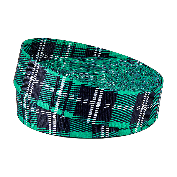 

PandaHall Polyester Ribbons, Jacquard Ribbon, Tyrolean Ribbon, Stripe Pattern, Green, 1-1/2 inch(38mm), about 15 yards/roll Polyester Stripe...