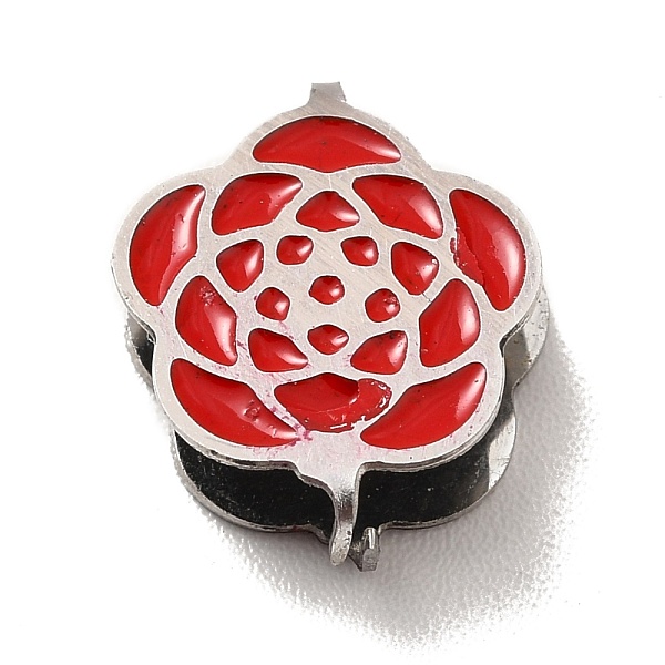 

PandaHall 304 Stainless Steel Snap on Bails, with Enamel, Plum Blossom, Red, Stainless Steel Color, 12x10x3.5mm, Pin: 0.9mm 304 Stainless...