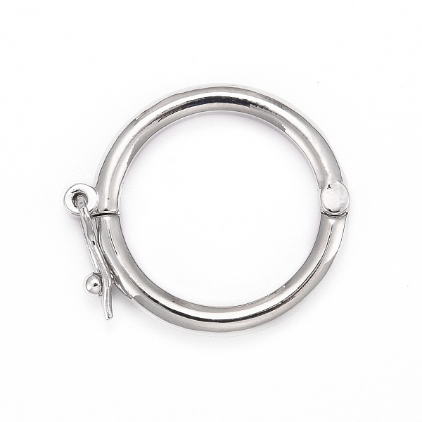 

PandaHall Brass Shortener Clasps, Twister Clasps, Ring, Platinum, 26x3.5mm Brass