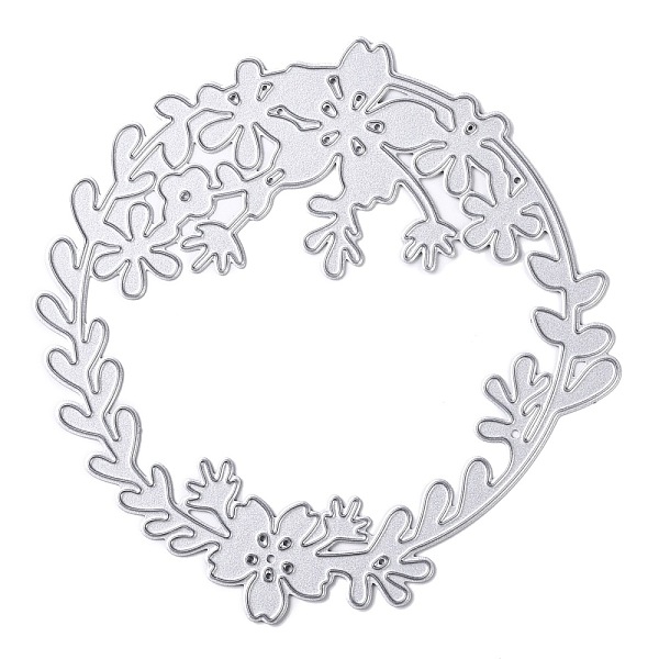 

PandaHall Carbon Steel Cutting Dies Stencils, for DIY Scrapbooking/Photo Album, Decorative Embossing DIY Paper Card, Wreath, Matte Platinum...