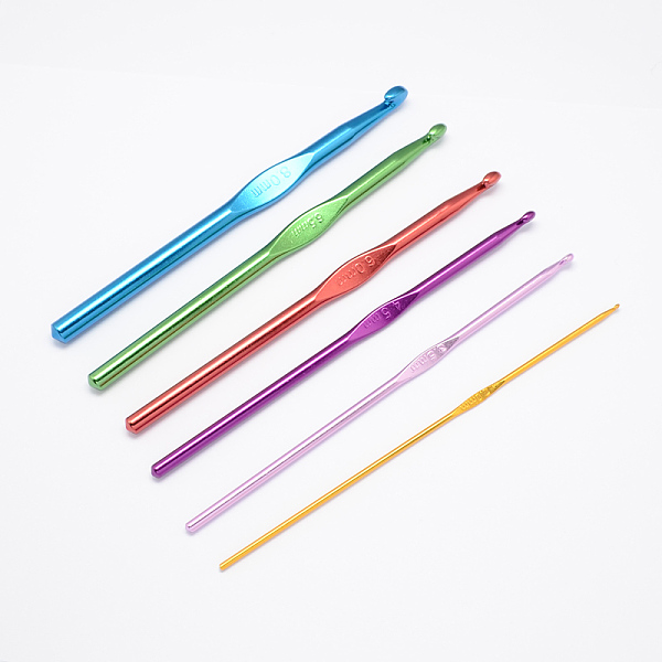 

PandaHall Aluminum Crochet Hooks, Mixed Color, 145mm, 12pcs/bag Aluminum Multicolor