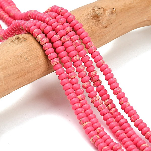 Brins de perles de jaspe impérial synthétiques
