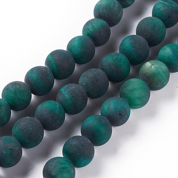 

PandaHall Natural Tiger Eye Beads Strands, Dyed & Heated , Frosted, Round, Green, 8mm, Hole: 1.2mm, about 46~49pcs/strand, 14.7~15.3 inch...
