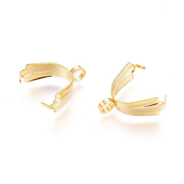 

PandaHall 201 Stainless Steel Pendant Pinch Bails, Golden, 13x5.5mm, Hole: 2.5mm, Pin: 1x0.4mm 201 Stainless Steel