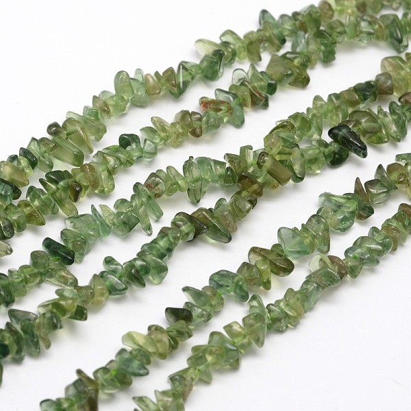 

PandaHall Chips Natural Green Apatite Beads Strands, 3~8x3~12x3~5mm, Hole: 1mm, about 16 inch Apatite Chip