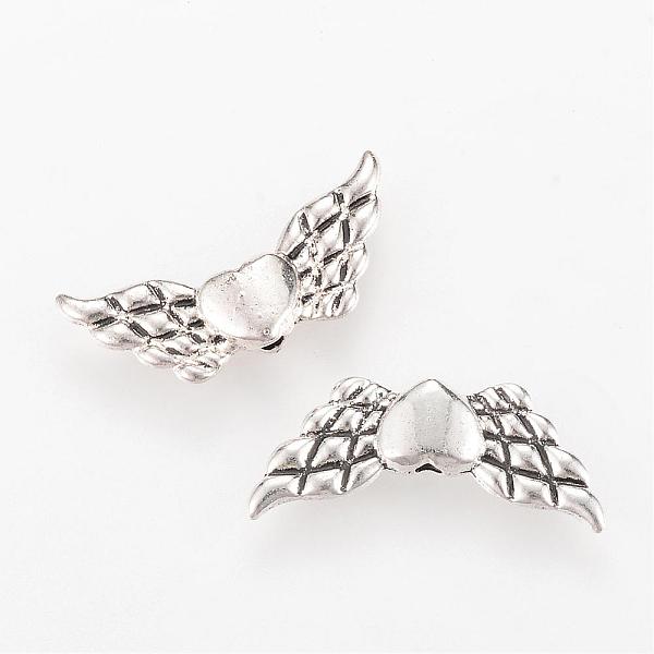 

PandaHall Tibetan Style Alloy Beads, Wing, Cadmium Free & Lead Free, Antique Silver, 9x22x3mm, Hole: 1mm, about 1020pcs/1000g Alloy Wing