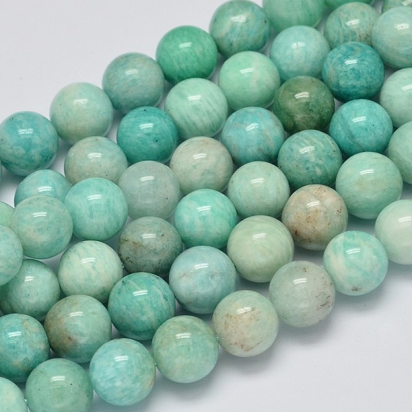 

PandaHall Natural Amazonite Beads Strands, Round, 12mm, Hole: 1mm, about 34pcs/strand, 15.7 inch Amazonite Round