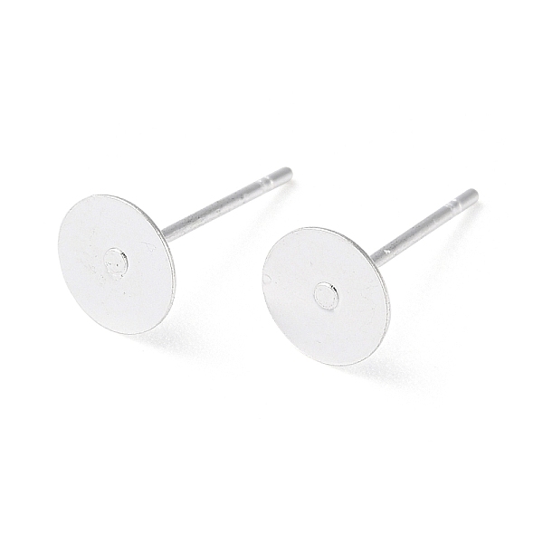 

PandaHall Stud Earring Settings, Brass Head and Stainless Steel Pin, Lead Free, Cadmium Free and Nickel Free, Silver, Tray: 6mm, 12mm, Pin...